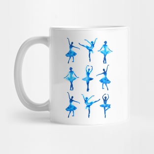 Watercolor Ballerinas (Blue) Mug